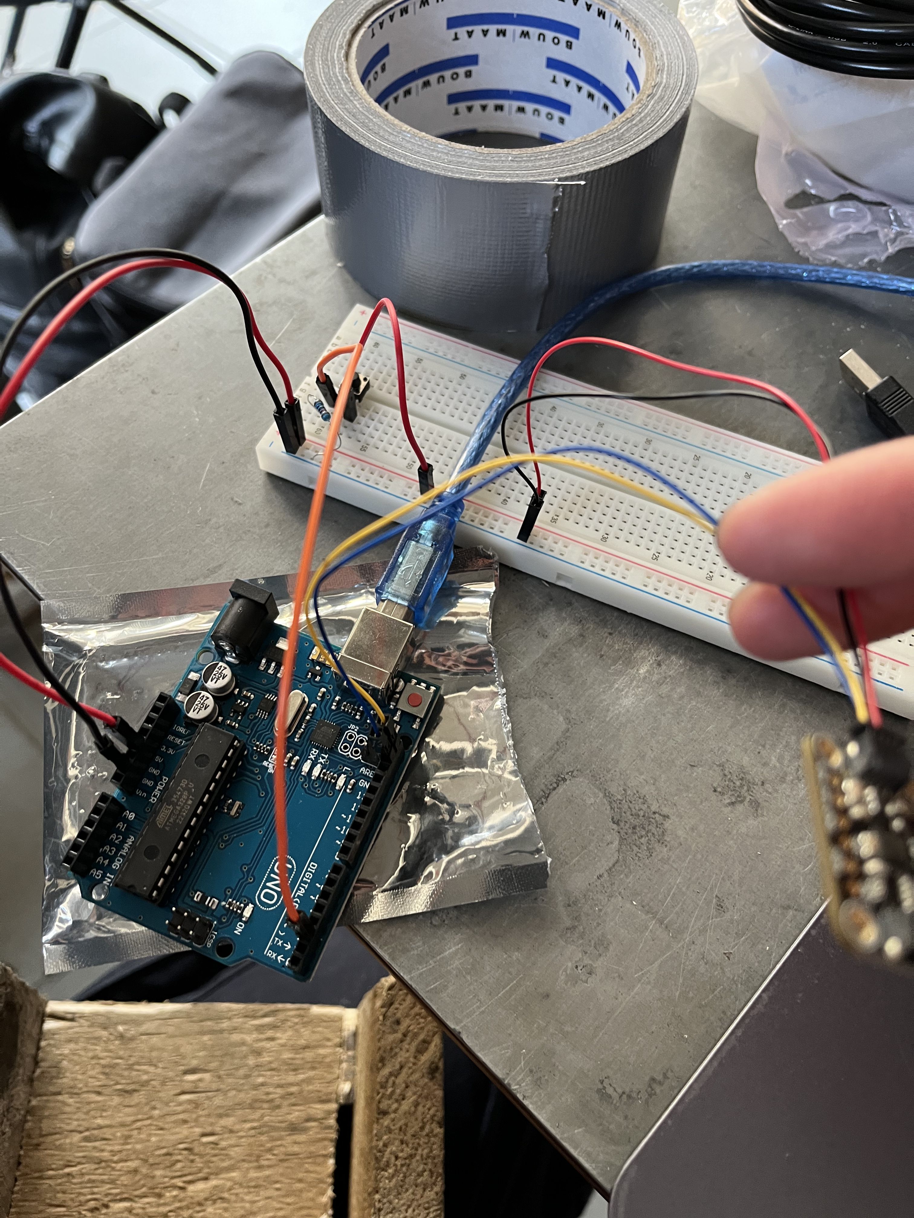 Arduino connected to a laptop